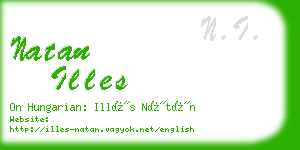 natan illes business card